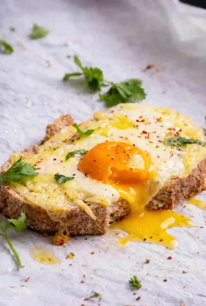 Cheesy egg toast air fryer homemade