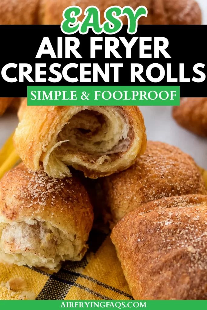 Simple Easy Air Fryer Cinnamon Sugar Crescent Rolls Recipe
