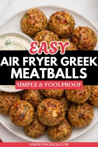 Simple Easy Air Fryer Greek Meatballs Recipe