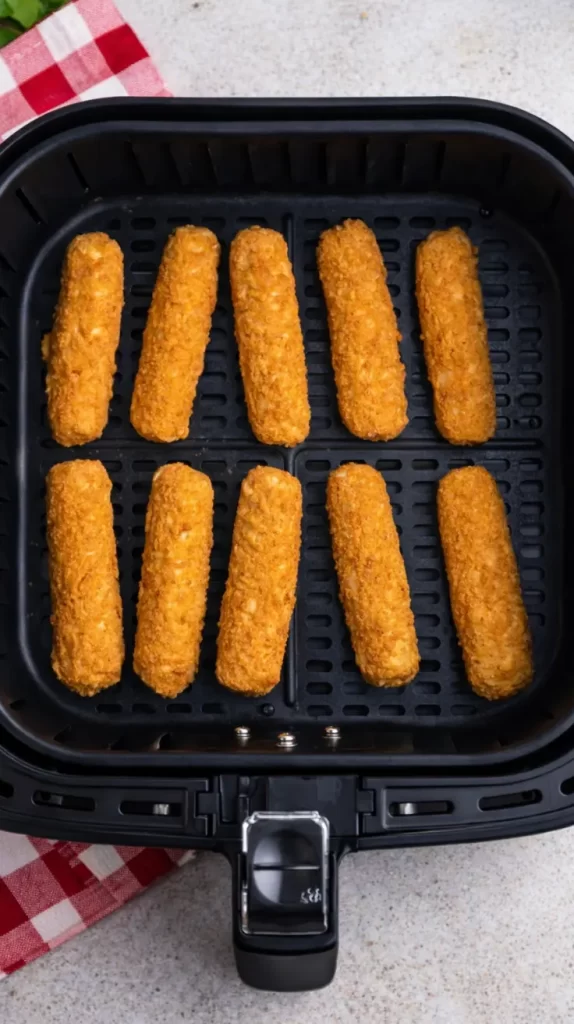 how long do you cook frozen mozzarella sticks in the air fryer